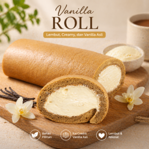 Bolu Gulung Ice Cream Vanilla