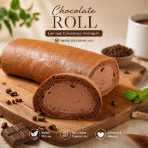 Bolu Gulung Ice Cream Coklat