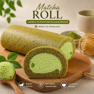 Bolu Gulung Ice Cream Matcha