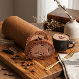 Bolu Gulung Ice Cream Coklat