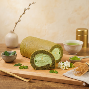 Bolu Gulung Ice Cream Matcha
